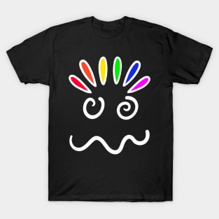 Rainbow hair emoji doodle. Pride day. Pride 2022. LGTBIQ+ emoji face. T-Shirt